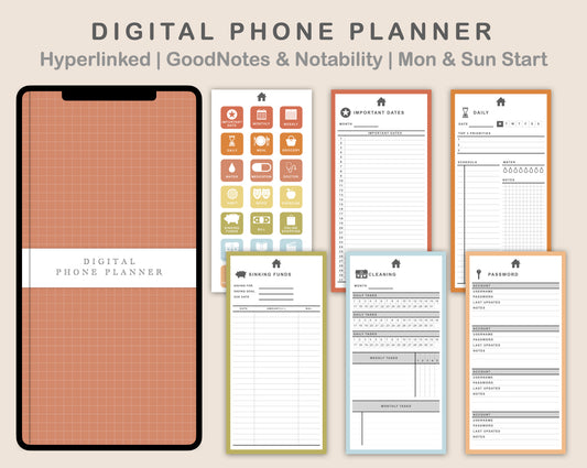 Digital Phone Planner - Autumn