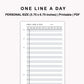 Personal Inserts - One Line A Day