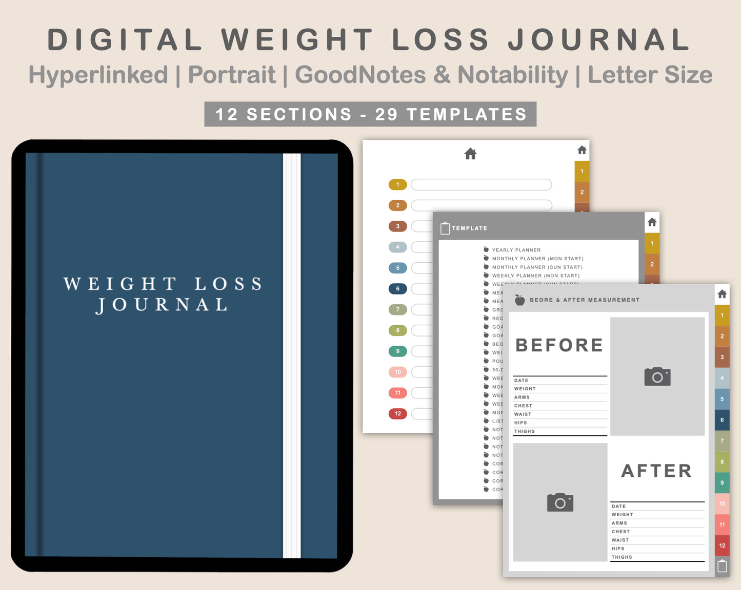 Digital Weight Loss Journal - Modern