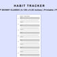 Skinny Classic HP Inserts - Habit Tracker