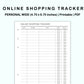 Personal Wide Inserts - Online Shopping Tracker