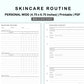 Personal Wide Inserts - Skincare Routine