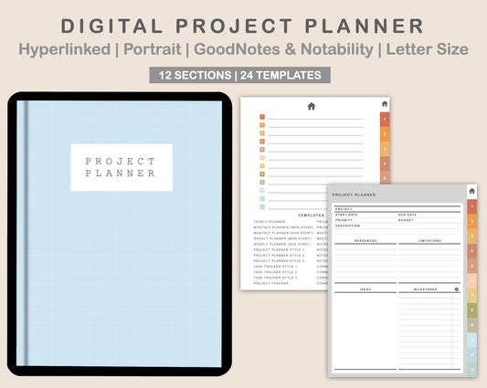 Digital Project Planner - Portrait - Autumn