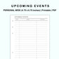 Personal Wide Inserts - Upcoming Event