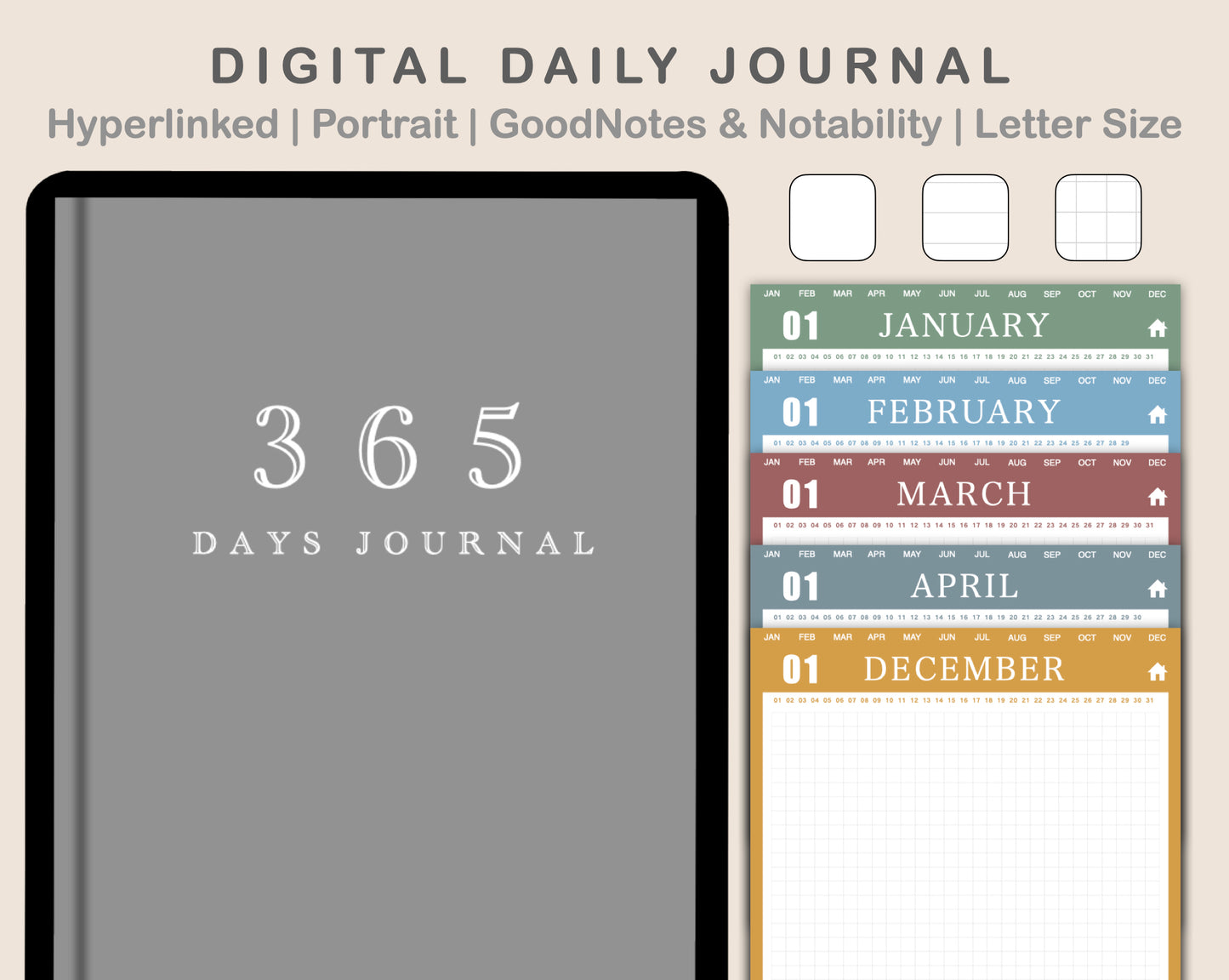 365 Day Journal - Boho