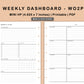 Mini Happy Planner Inserts - Weekly Dashboard