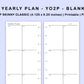 Skinny Classic HP Inserts - Yearly Plan - YO2P - Blank