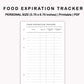 Personal Inserts - Food Expiration Tracker