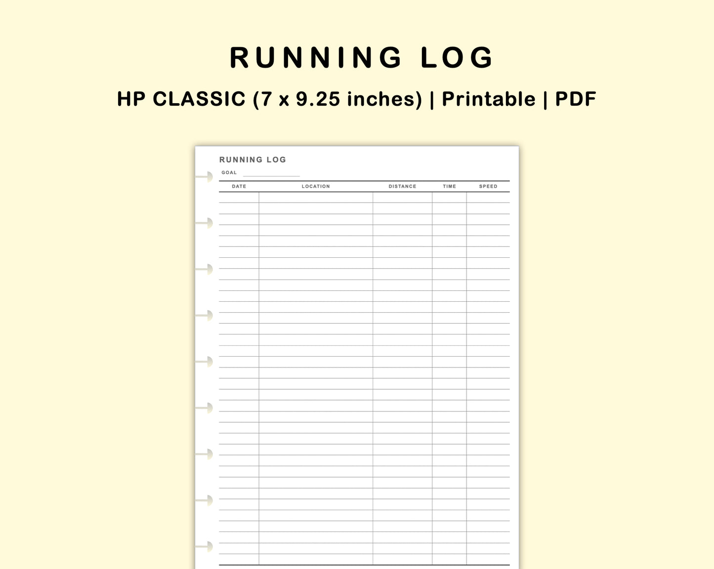 Classic HP Inserts - Running Log