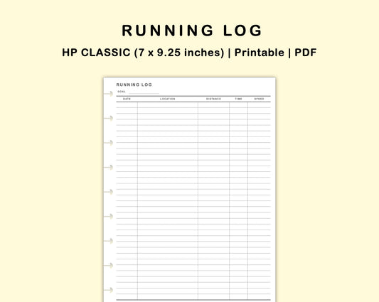 Classic HP Inserts - Running Log