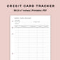 B6 Inserts - Credit Card Tracker