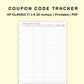 Classic HP Inserts - Coupon Code Tracker