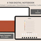 Digital Notebook 8 Tab - Landscape - Vintage