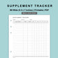 B6 Wide Inserts - Supplement Tracker