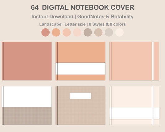 Digital Notebook Cover - Landscape - Neutral