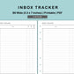 B6 Wide Inserts - Inbox Tracker