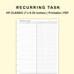 Classic HP Inserts - Recurring Task