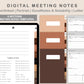 Digital Meeting Notes - Portrait - Brown Coffee