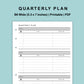 B6 Wide Inserts - Quarterly Plan