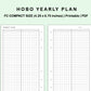 FC Compact Inserts - Yearly Plan - Hobonichi