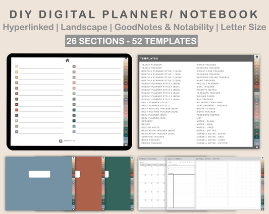DIY Digital Planner - Landscape - Muted