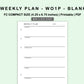 FC Compact Inserts - Weekly Plan - WO1P - Blank