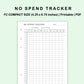 FC Compact Inserts - No Spend Tracker