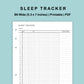 B6 Wide Inserts - Sleep Tracker