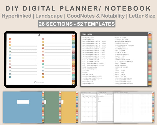 DIY Digital Planner - Landscape - Boho