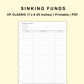 Classic HP Inserts - Sinking Funds
