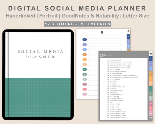 Digital Social Media Planner - Spring