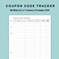 B6 Wide Inserts - Coupon Code Tracker