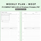 FC Compact Inserts - Weekly Plan - WO2P - with Calendar