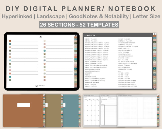 DIY Digital Planner - Landscape -Neutral