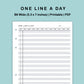 B6 Wide Inserts - One Line A Day