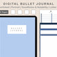Digital Bullet Journal 200 Pages - Portrait - Blue