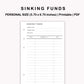 Personal Inserts - Sinking Funds