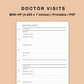 Mini Happy Planner Inserts - Doctor Visit