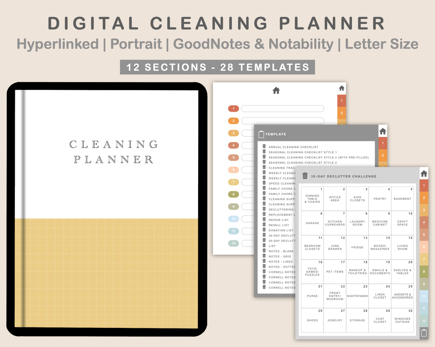 Digital Cleaning Planner - Autumn