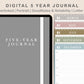 Digital 5 Year Journal - Neutral