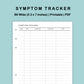B6 Wide Inserts - Symptom Tracker
