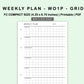 FC Compact Inserts - Weekly Plan - WO1P - Grid