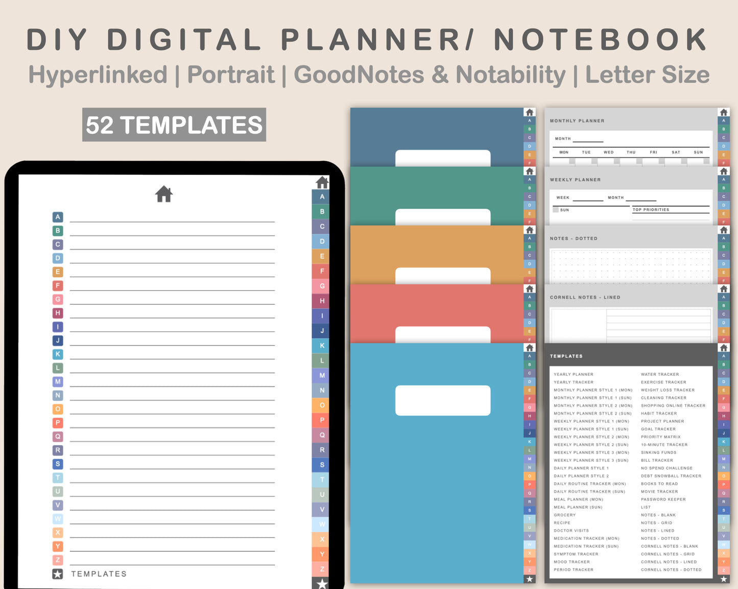DIY Digital Planner - Portrait - Spring
