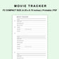 FC Compact Inserts - Movie Tracker