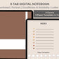 Digital Notebook 8 Tab - Portrait - Warm