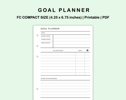 FC Compact Inserts - Goal Planner