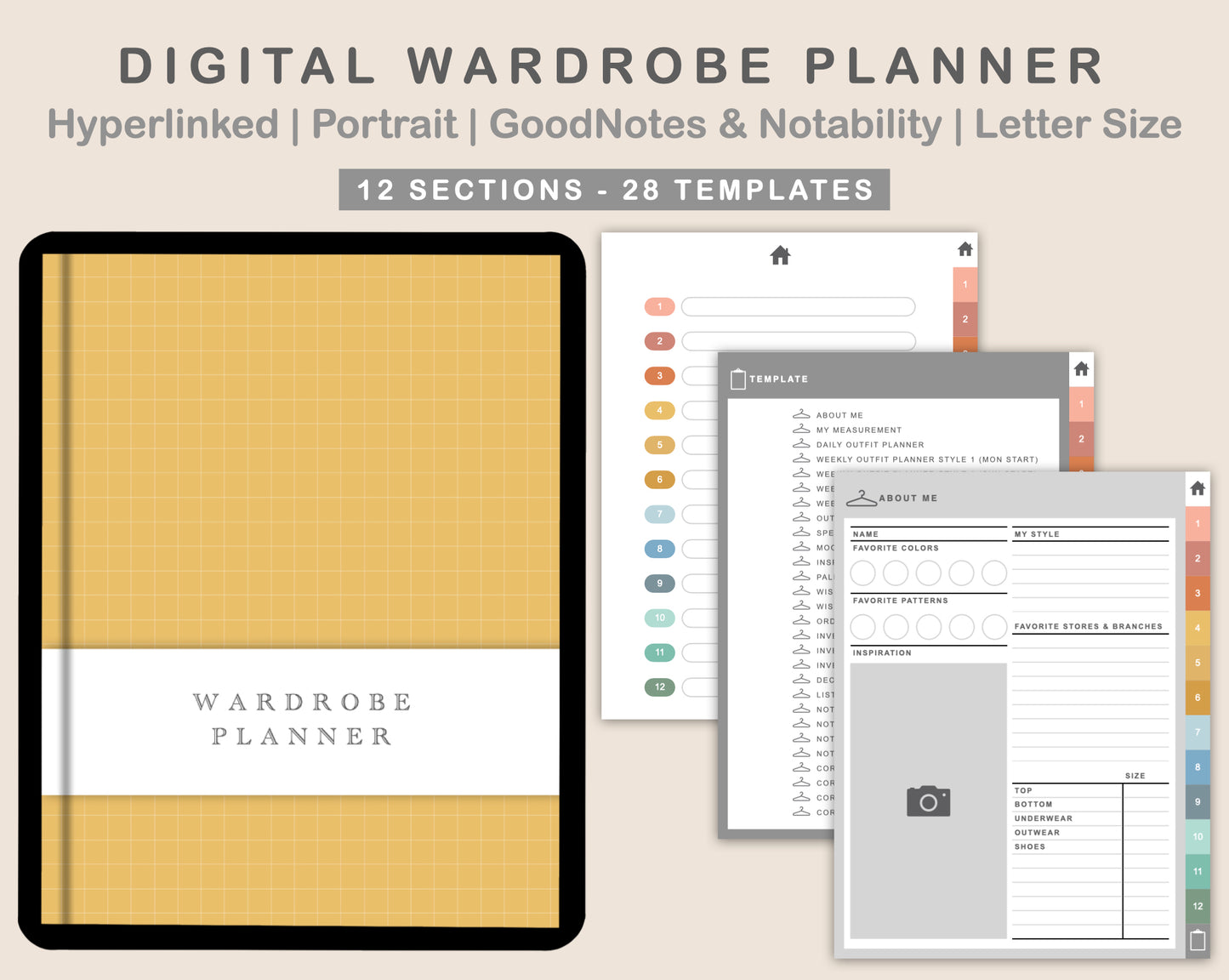 Digital Wardrobe Organizer - Boho
