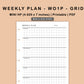 Mini Happy Planner Inserts - Weekly Plan - WO1P - Grid