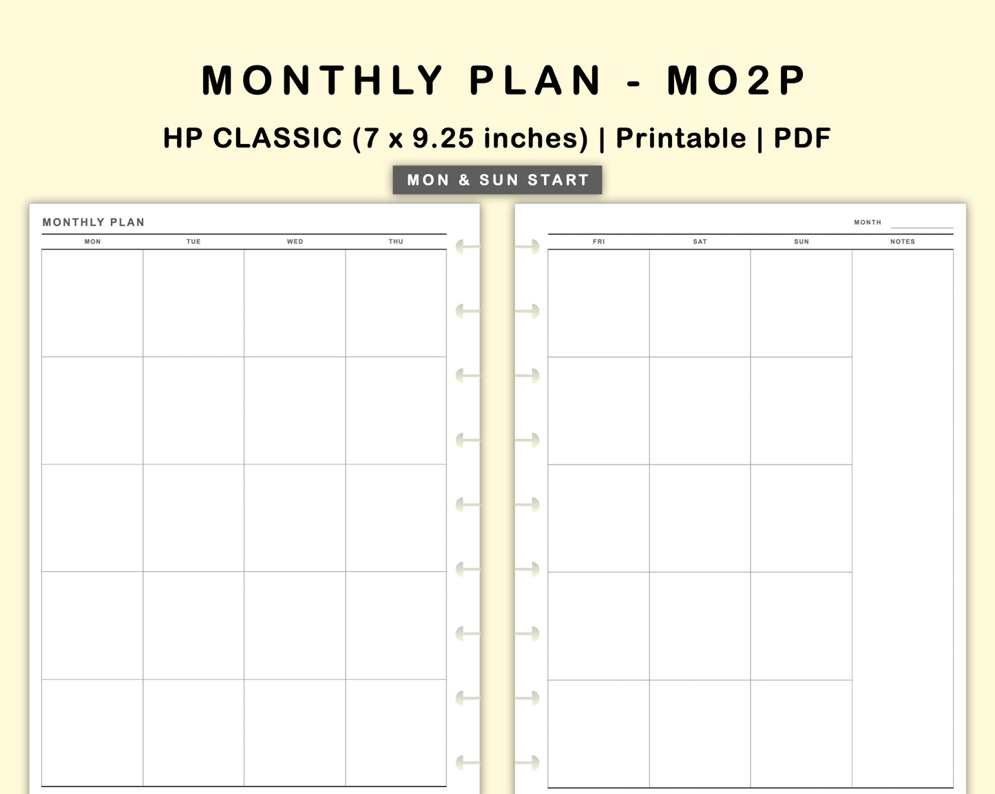 Classic HP Inserts - Monthly Plan - MO2P