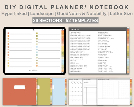 DIY Digital Planner - Landscape - Autumn